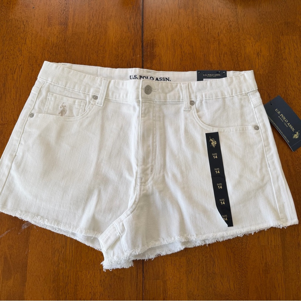 NWT U.S. Polo Assn. White Women’s Denim Shorts